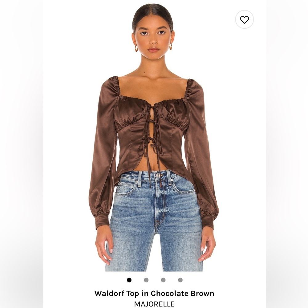 Waldorf Top in Chocolate Brown 
MAJORELLE